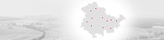 Karte Thüringen - Standorte AWO